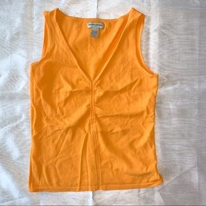 Orange Scrunch Tank Top